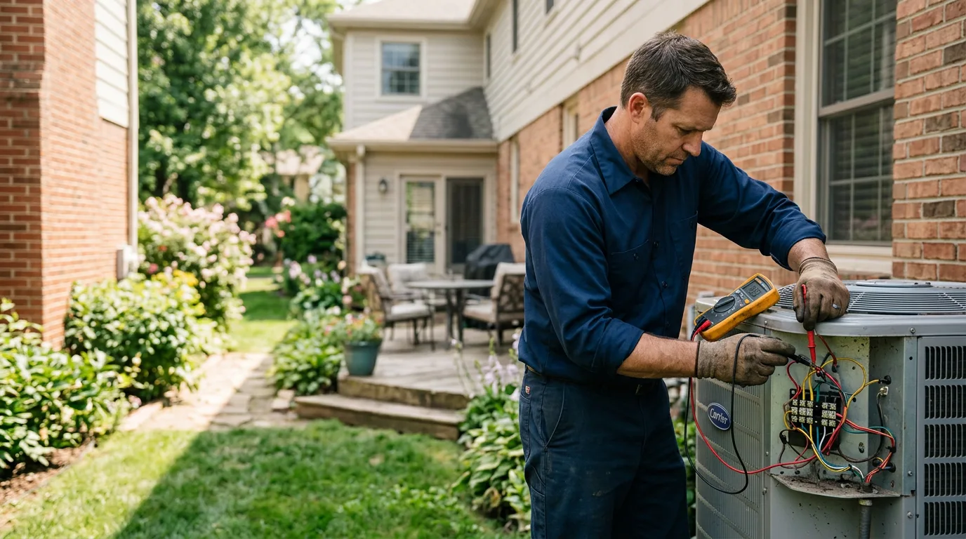 HVAC technician working near Lakeville, MA